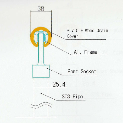 난간형 원형 핸드레일