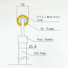 난간형 원형 핸드레일